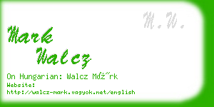 mark walcz business card